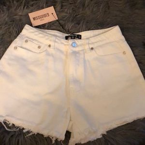 Tall Extreme Rip Hem High Waisted Shorts